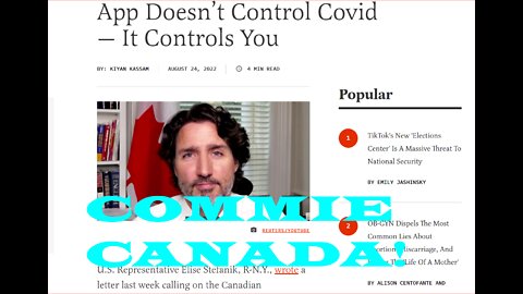 COMMIE CANADA'S INVASIVE TRAVEL APP CONTROLS YOU NOT MUH COVID-19~!