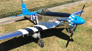 Bryan's Top Flite Giant Scale P-51 Mustang WWII Warbird Maiden Flight At Warbirds Over Whatcom