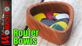 How to Make a Bowl with a Router | Guitar Pick Shaped Router Bowls