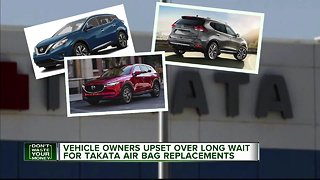 Vehicle owners upset over long wait for Takata air bag replacements