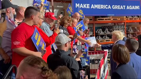 Donald Trump heads out to delivers remarks.