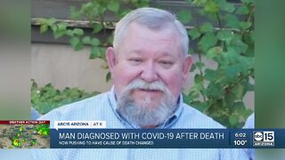 Man diagnosed with COVID-19 after death