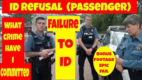 🔴ID Refusal NC What crime have I committed ( Passenger ) Failure to ID 1st Amendment audit🔵