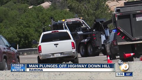Ramona man plunges off SR 67