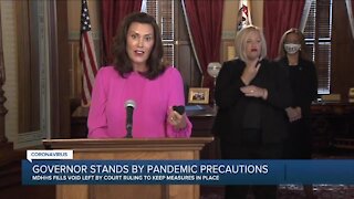 Gov. Whitmer vows to use additional authority to 'protect families' from COVID-19