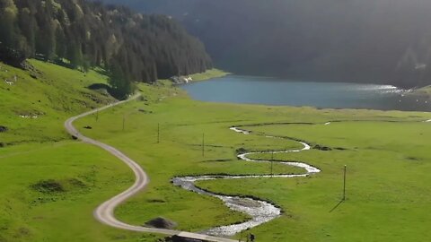 Epic Drone footage of the swiss alps with relaxing music #relaxation