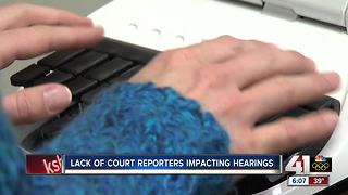Court reporter shortage impacts trials, hearings