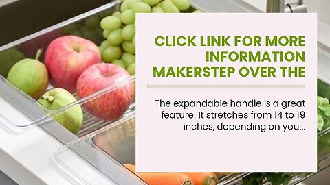 Click link for more information Makerstep Over the Sink Colander Strainer Basket - Expandable,...