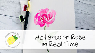 Pink Watercolor Rose Painting - The Lemonade Store