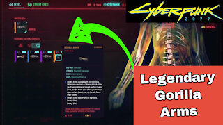 Cyberpunk 2077 Getting Legendary Gorilla Arms installed