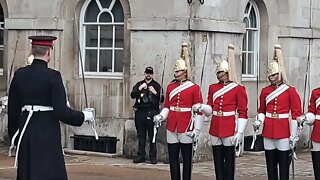 Returning their swords #horseguardsparade