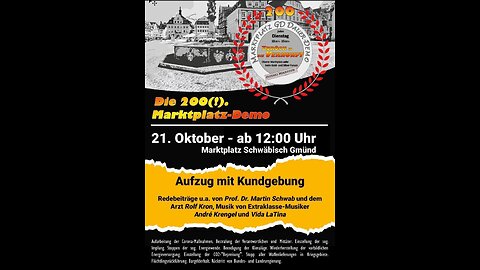 21.10.2023 - Schwäbisch Gmünd 200. Marktplatz-Demo