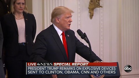 President Trump addresses suspicious packages sent to former Presidents, CNN