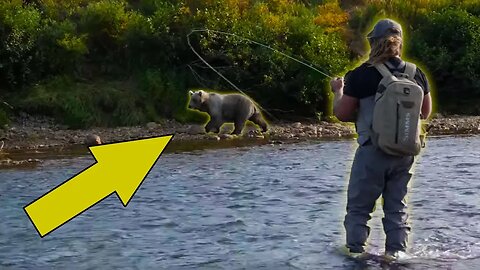 Our Camp Was INVADED By GRIZZLY Bears!! Fishing For GIANT TROUT In The Remote Wilderness
