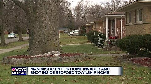 Man mistaken for home invader and shot inside Redford Township home