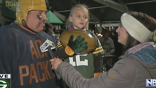 Interview with Packers fans at Lambeau pep rally
