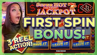First Spin Bonus! 😳 on New 3 Reel Slot Take it or Leave it!