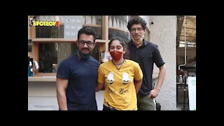 Aamir Khan steps out for lunch with Ira and Junaid | SpotboyE