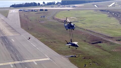 US New Largest Helicopter Sling Loads Entire F-35 Airframe