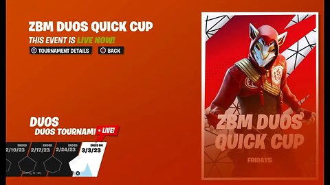 Fortnite ZBM Duos Quick Cup LIVE