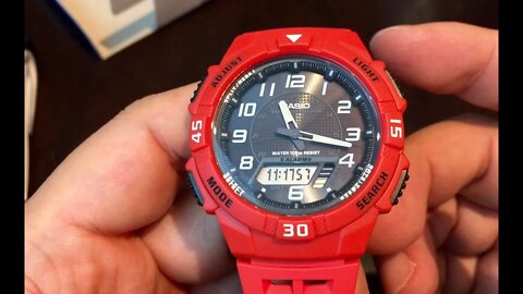 Casio Solar-Powered Red Resin Watch Review