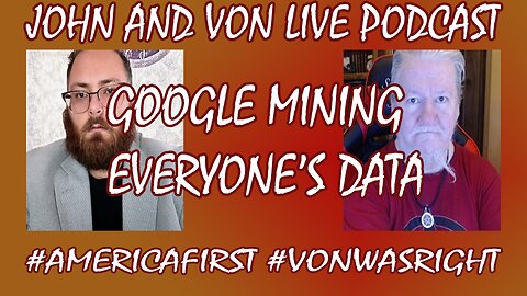 JOHN AND VON LIVE PODCAST S04EP19 GOOGLE MINING YOUR DATA