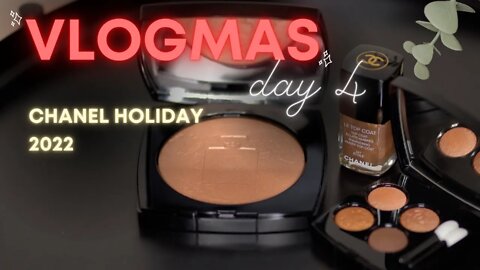 VLOGMAS 4 | CHANEL HOLIDAY 2022 HAUL - OMBRES DE LUNE EYESHADOW PALETTE & ECLAT LUNAIRE HIGHLIGHTER
