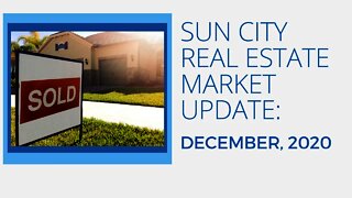 Sun City Real Estate Market Update For December, 2020
