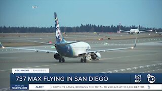 737 Max flying again in San Diego