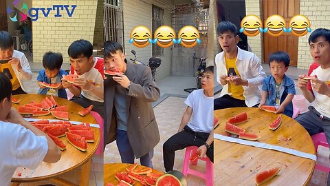 Can Anyone Beat Him On A Watermelon Eating Challenge? 😳