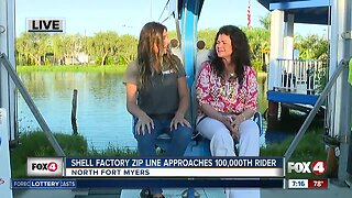 Shell Factory zip line approaches 100,000th rider - 7am live report