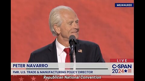 Peter Navarro At RNC After PRETENDING To Get Out Of Prison