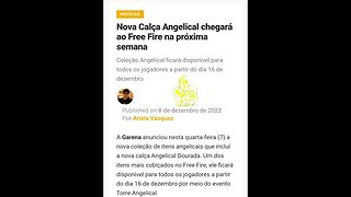 DESESPERADA A GARENA LANÇOU A CALÇA ANGELICAL DOURADA NO FREE FIRE