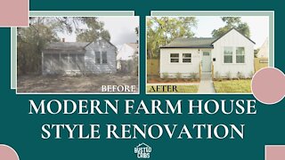 MODERN FARMHOUSE RENOVATION BEFORE AND AFTER- LATEST HOUSE PROJECT REVEAL EP. 9 | BUSTED CRIBS