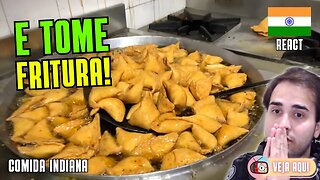 A FRITURA INDIANA chamada SAMOSA! Reagindo a COMIDAS DE RUA INDIANAS | Veja Aqui Reacts