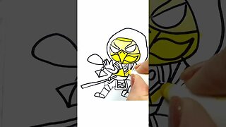How to Draw and Paint Chibi Scorpion from Mortal Kombat