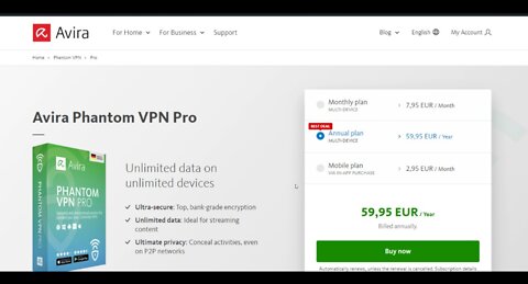 Avira Phantom VPN Pro