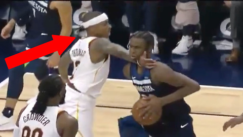 Isaiah Thomas CLOTHESLINES the Sh!t Out of Andrew Wiggins