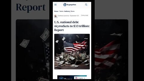 U.S. National Crisis | U.S. National Debt Skyrockets to $33 Trillion | #shorts