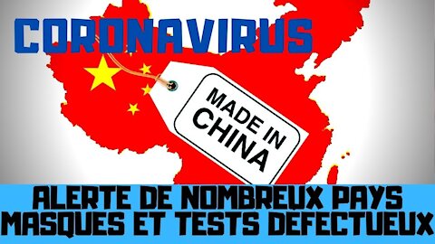 De nombreux pays alertent sur les dangers du matériel médical chinois