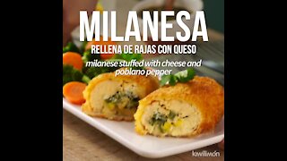 Milanese Stuffed with Rajas with Cheese