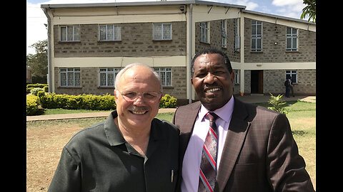 Dr. Hansen at Deliverance Church, Langata, Nairobi, Kenya with Bishop Geoffrey Njuguna 8/13/17