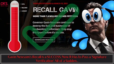 Gavin Newsom's Recall is a SUCCESS, Now It Has to Pass a 'Signature Verification' All of a Sudden...