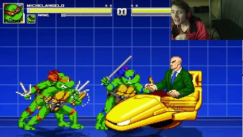 Teenage Mutant Ninja Turtles Characters (Leonardo And Raphael) VS Professor X In A Battle In MUGEN