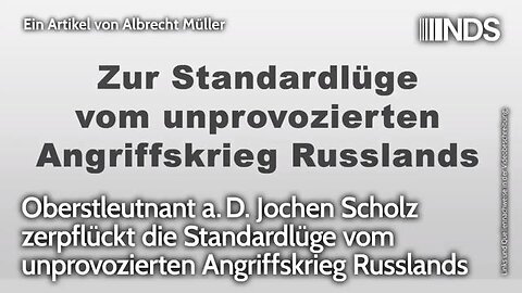 Oberstleutnant zerpflückt Standardlüge vom unprovozierten Angriffskrieg Russlands