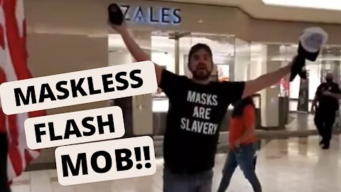 Maskless Flash Mob at Palm Beach Gardens Mall! Florida is NOT Free!