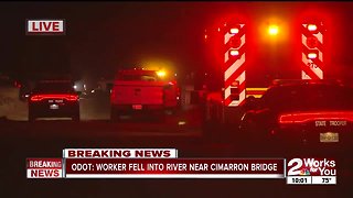 Recovery effort underway for construction worker in Cimarron River, ODOT says