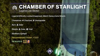 Destiny 2, Legend Lost Sector, Chamber of Starlight on the Dreaming City 12-2-21