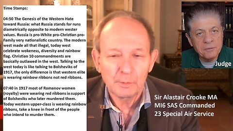 Judge w/Alastair Crooke MI6 SAS: Dark Lessons Learned in Russia. Why West Hates Russia? Wonder No More.