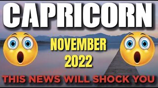 Capricorn ♑️ 😳 𝐓𝐇𝐈𝐒 𝐍𝐄𝐖𝐒 𝐖𝐈𝐋𝐋 𝐒𝐇𝐎𝐂𝐊 𝐘𝐎𝐔 😳 Horoscope for Today NOVEMBER 2022 ♑